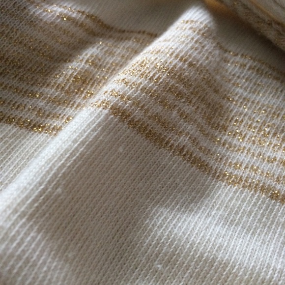 Romeo & Juliet Couture Cream & Gold Striped Dress - Picture 7 of 8